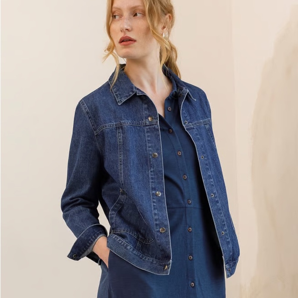 Chico's Deep Blue Jean Jacket